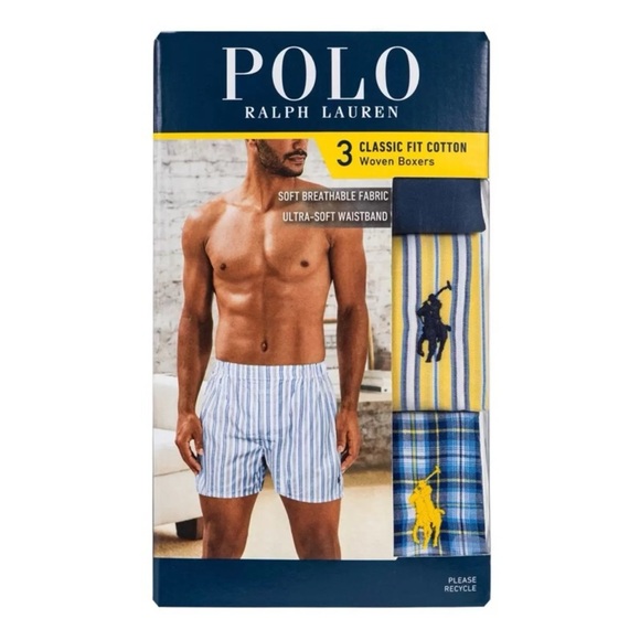 Polo Ralph Lauren Woven Boxers 3 Pack - Picture 1 of 1